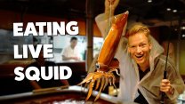 Photo Thumbnail of Eating Live Squid in Tokyo