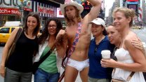 Meeting The Naked Cowboy At Times Square In New York City
