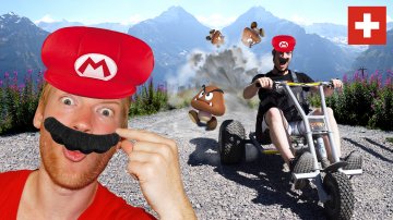 Mario Kart in the Swiss Alps