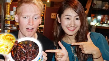 Mr. Kanso in Osaka: Eating Grasshoppers