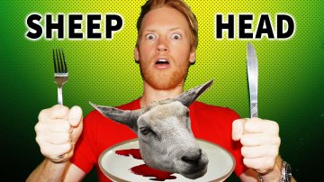 Eating Sheep Head in Iceland