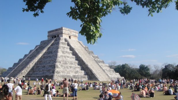 Watching The Spring Equinox At The Mayan Ruins In Mexico