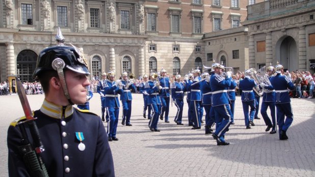 Changing of the Guards at Gamla Stan In Stockholm