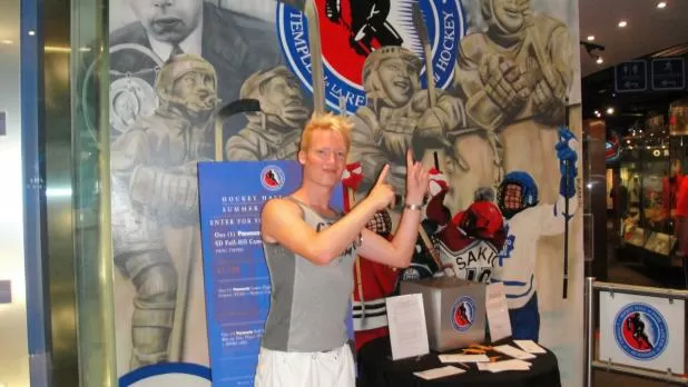 Authograph Session By John Taveres At Canada's Hockey Hall Of Fame In Toronto