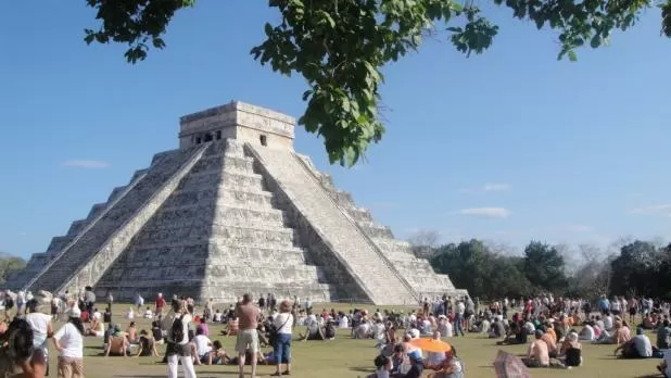 Watching The Spring Equinox At The Mayan Ruins In Mexico