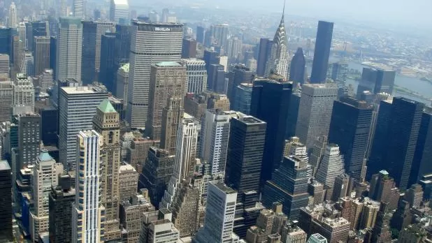 Skyline Of New York City From The Empire State Building & Rockefeller Center