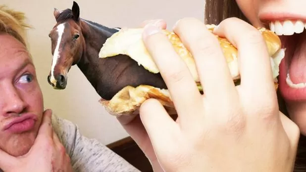 Eating RAW Horse Meat In Holland