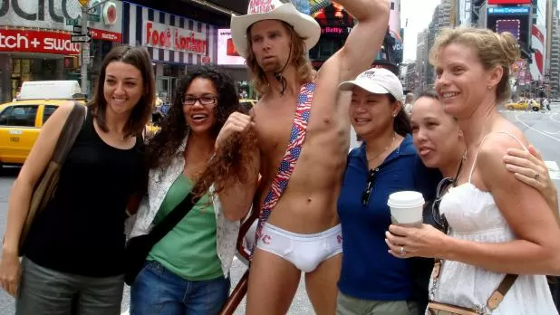 Meeting The Naked Cowboy At Times Square In New York City